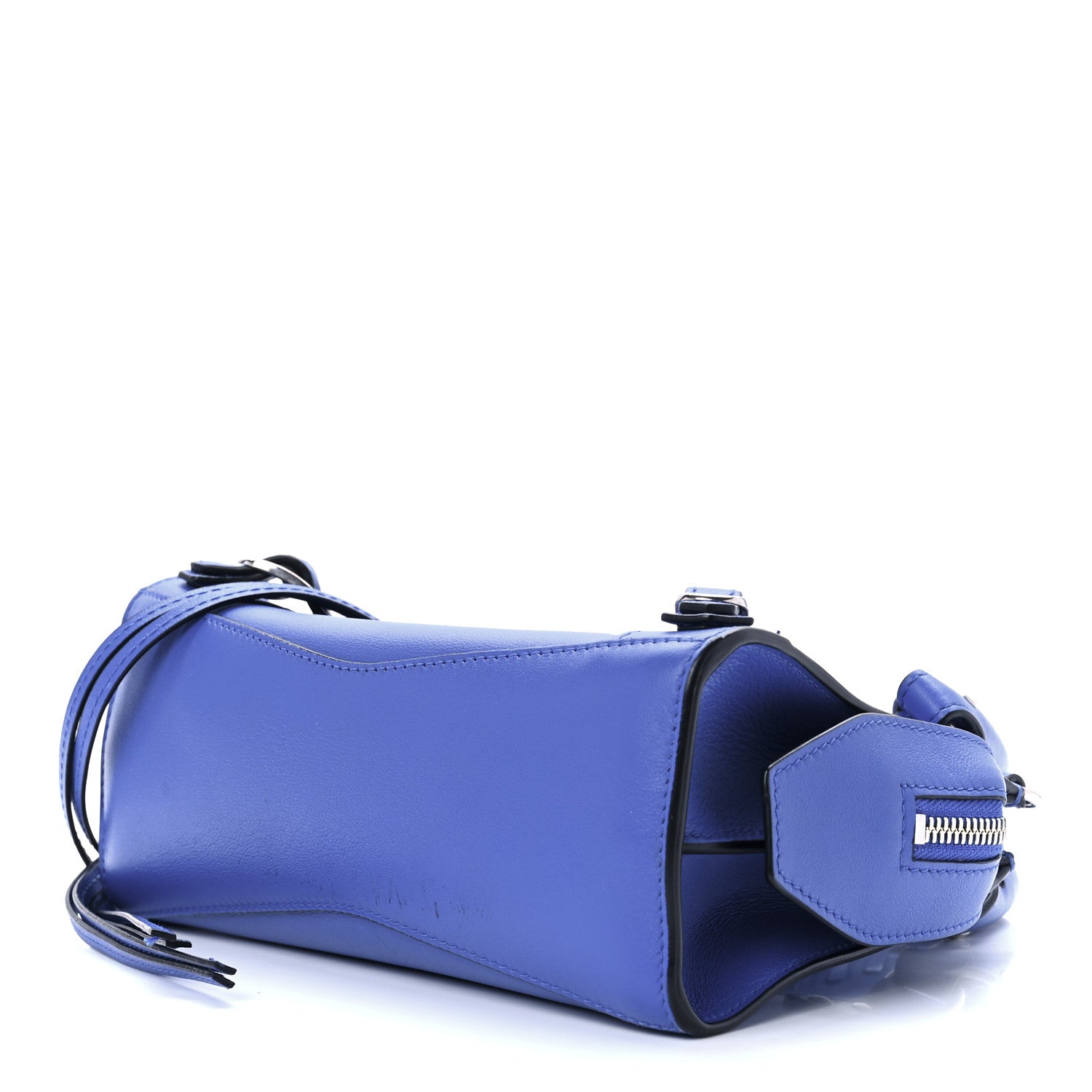 Balenciaga Smooth Calfskin Neo Classic Silver Hardware Mini City Bleu 9 of 11