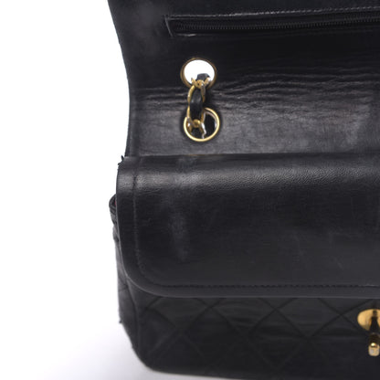 Chanel Lambskin Quilted Medium Double Flap Black 10 of 17