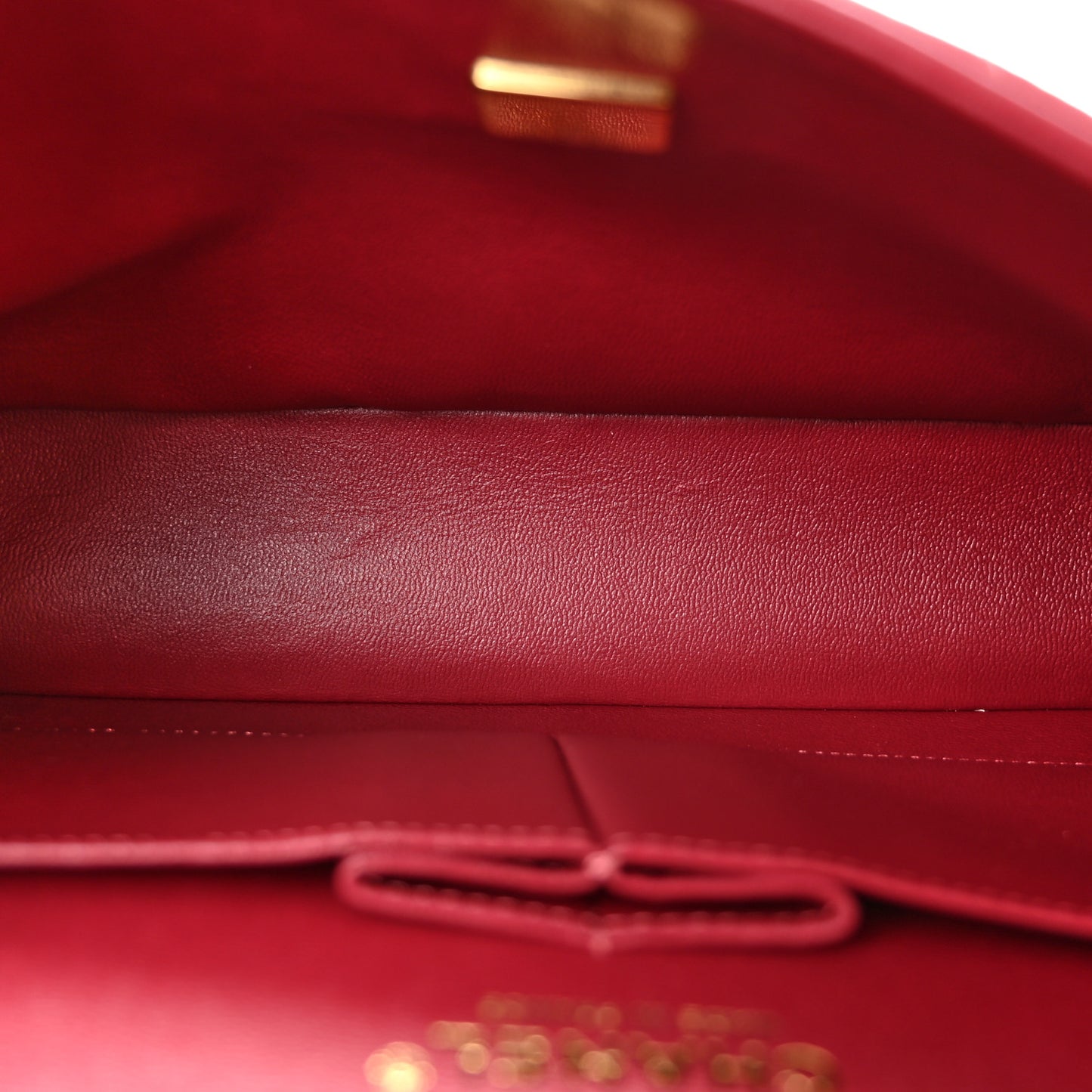 Lambskin Quilted Medium Double Flap  Burgundy