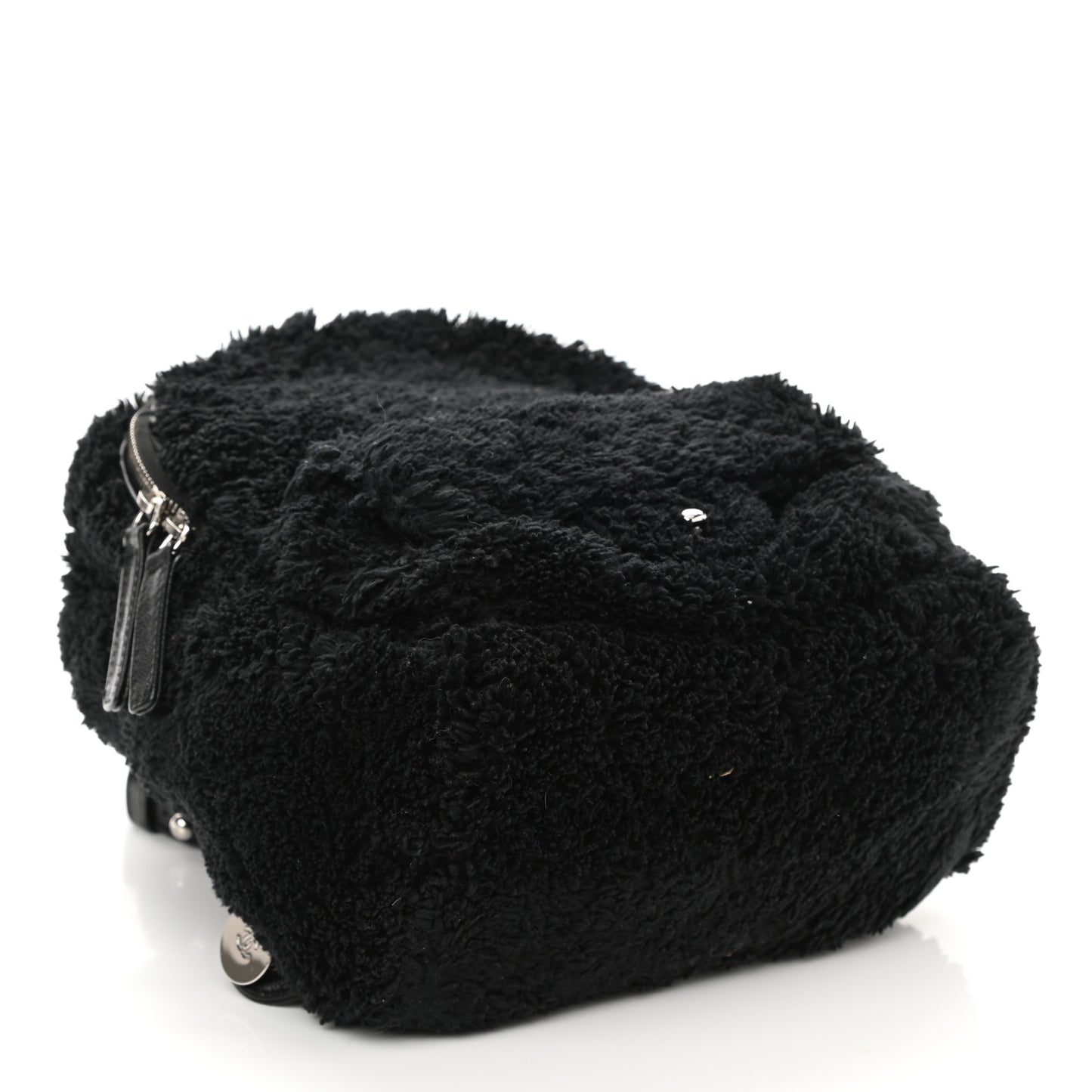 Mixed Fibers Lambskin Calfskin Quilted CC Tender Backpack Black