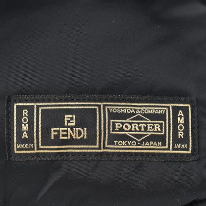 Fendi X PORTER Nylon XL Belt Baguette Bag Black 9 of 12
