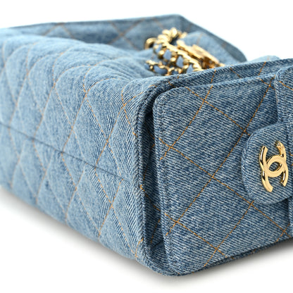 Chanel Denim Quilted Mini Chanel 25 Handbag Blue 10 of 10