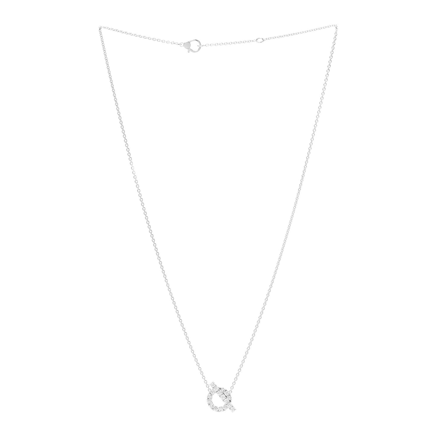 18K White Gold Diamond Finesse Pendant Necklace