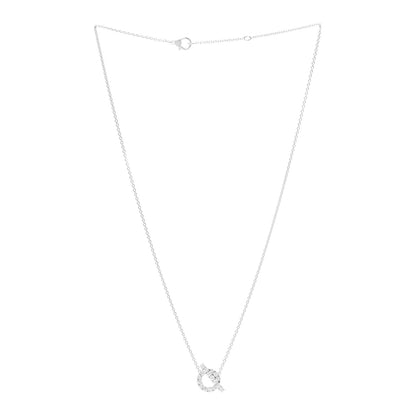 Hermes 18K White Gold Diamond Finesse Pendant Necklace 3 of 7