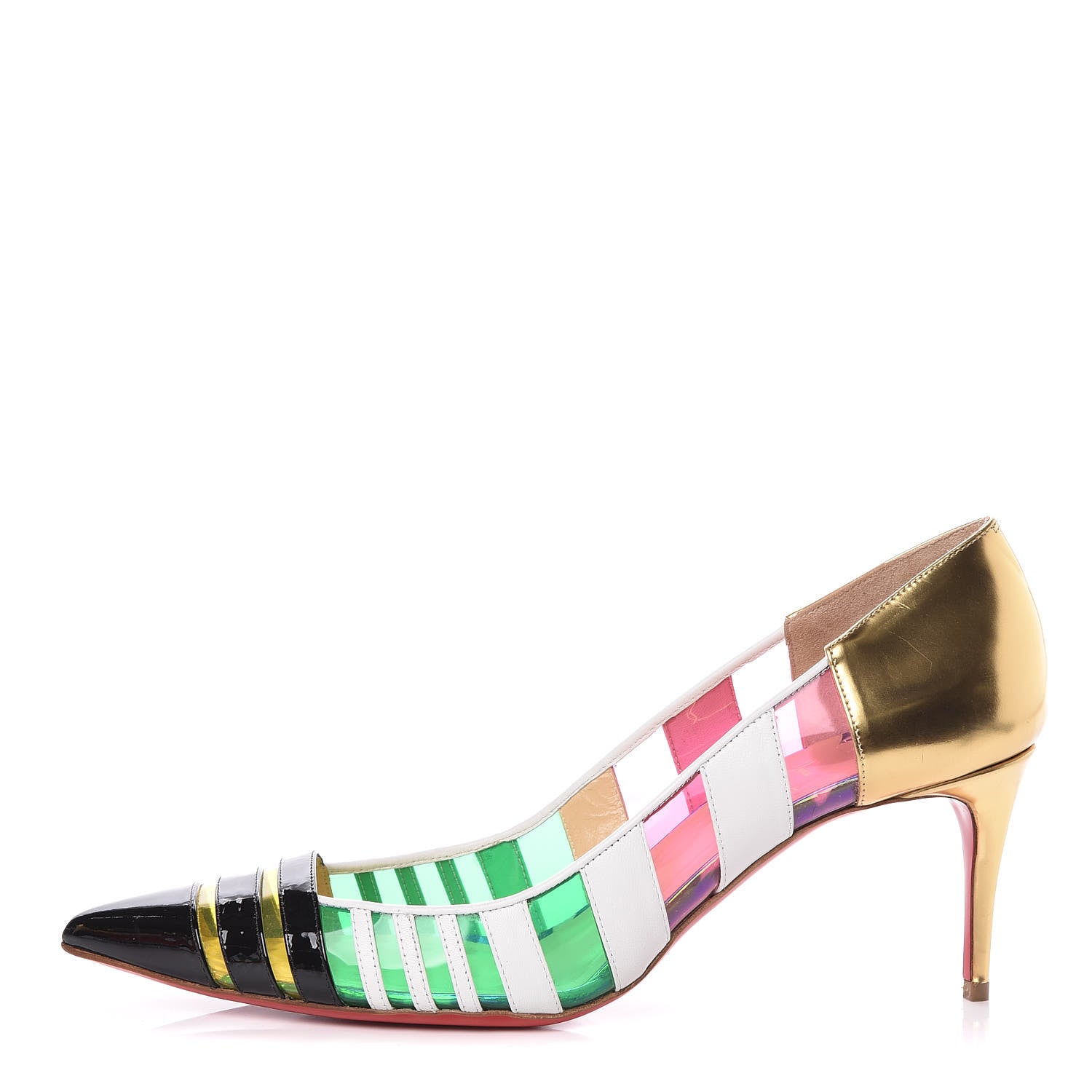 Christian Louboutin Patent Kid PVC Bandy 70 Pumps 39 Black 1 of 10
