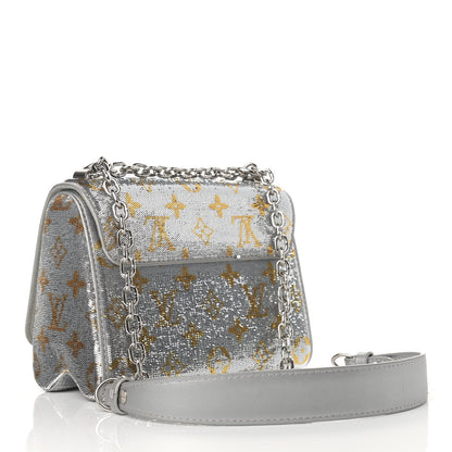 Louis Vuitton Sequins Monogram Twist Shoulder Bag PM Gold Silver 4 of 13