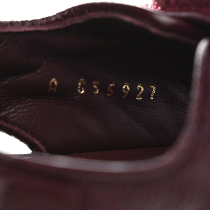 Chanel Grained Calfskin Quilted Velcro Dad Sandals 38 Burgundy 8 of 8