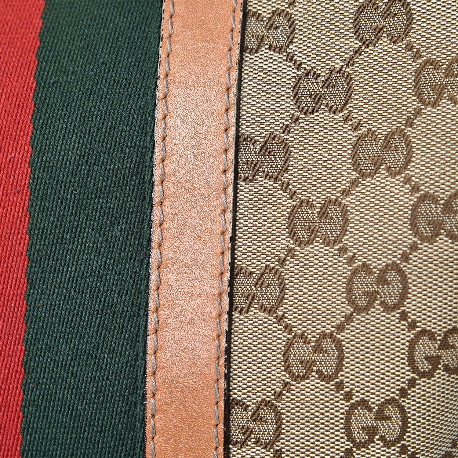 Gucci Monogram Vintage Web Medium Boston Tobacco 21 of 26