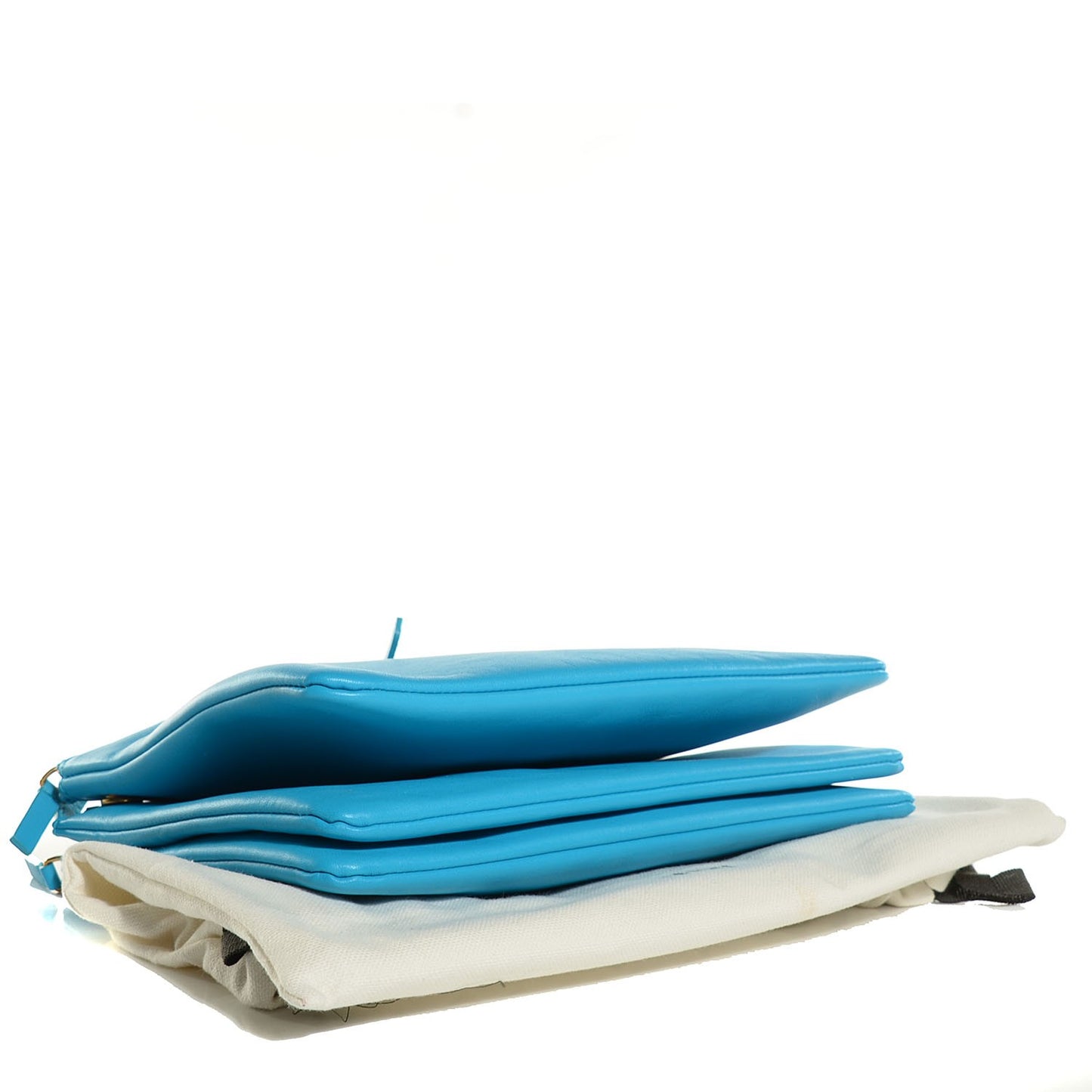 Lambskin Large Trio Crossbody Bag Turquoise