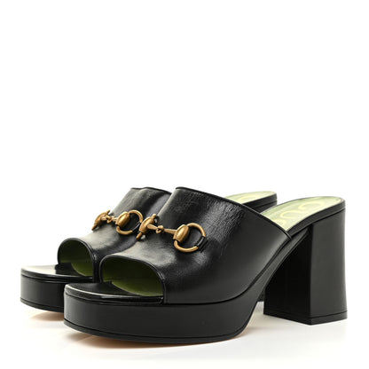 Gucci Granada Kid Houdan Platform Slide Sandals 38.5 Black 3 of 12