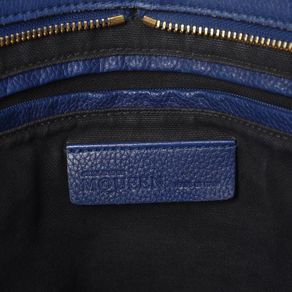 Alexander McQueen Pebbled Calfskin Large Skull Padlock Zip Around Tote Ultramarine 6 of 15