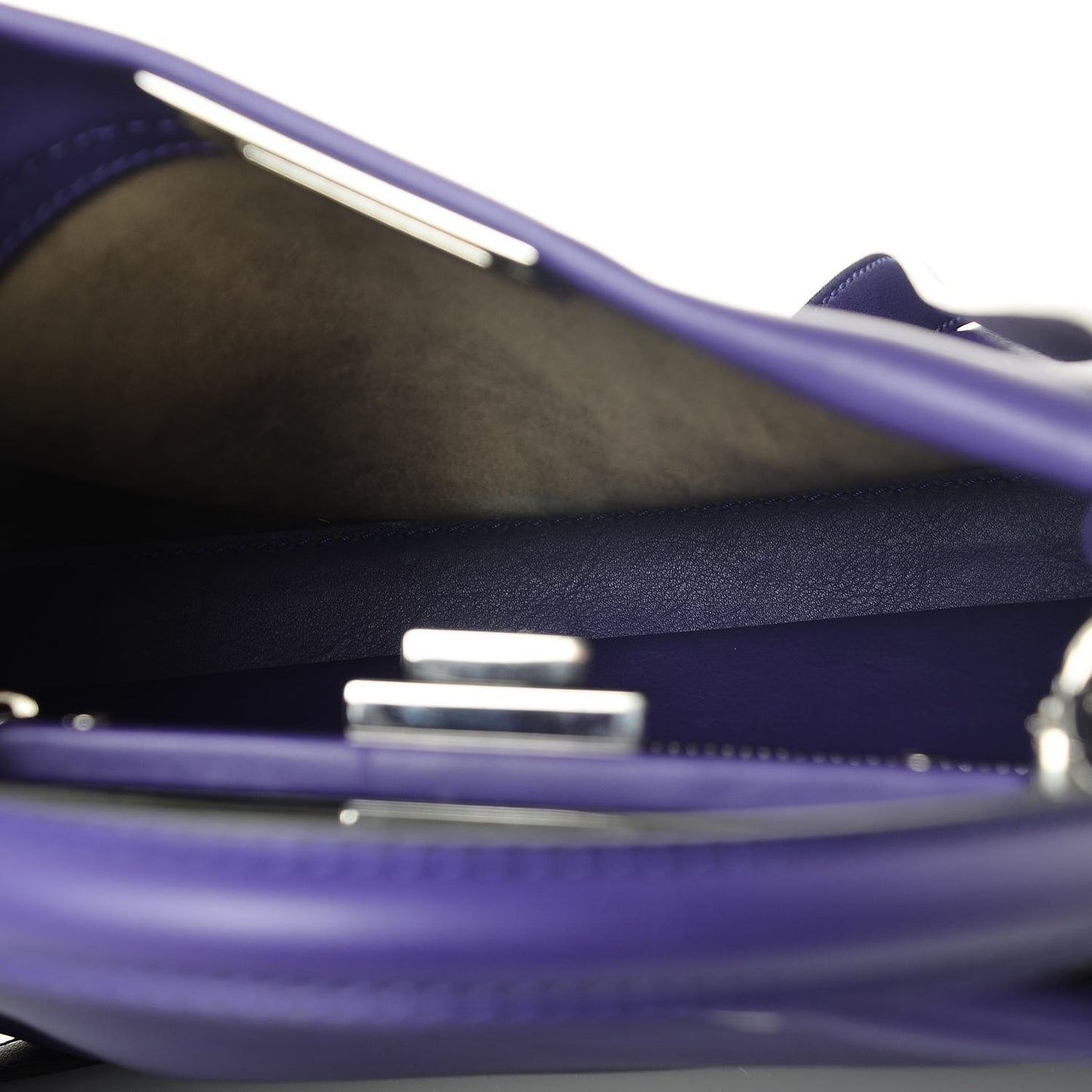 Vitello Seta Lace Up Medium Peekaboo Iconic Satchel Purple Rain