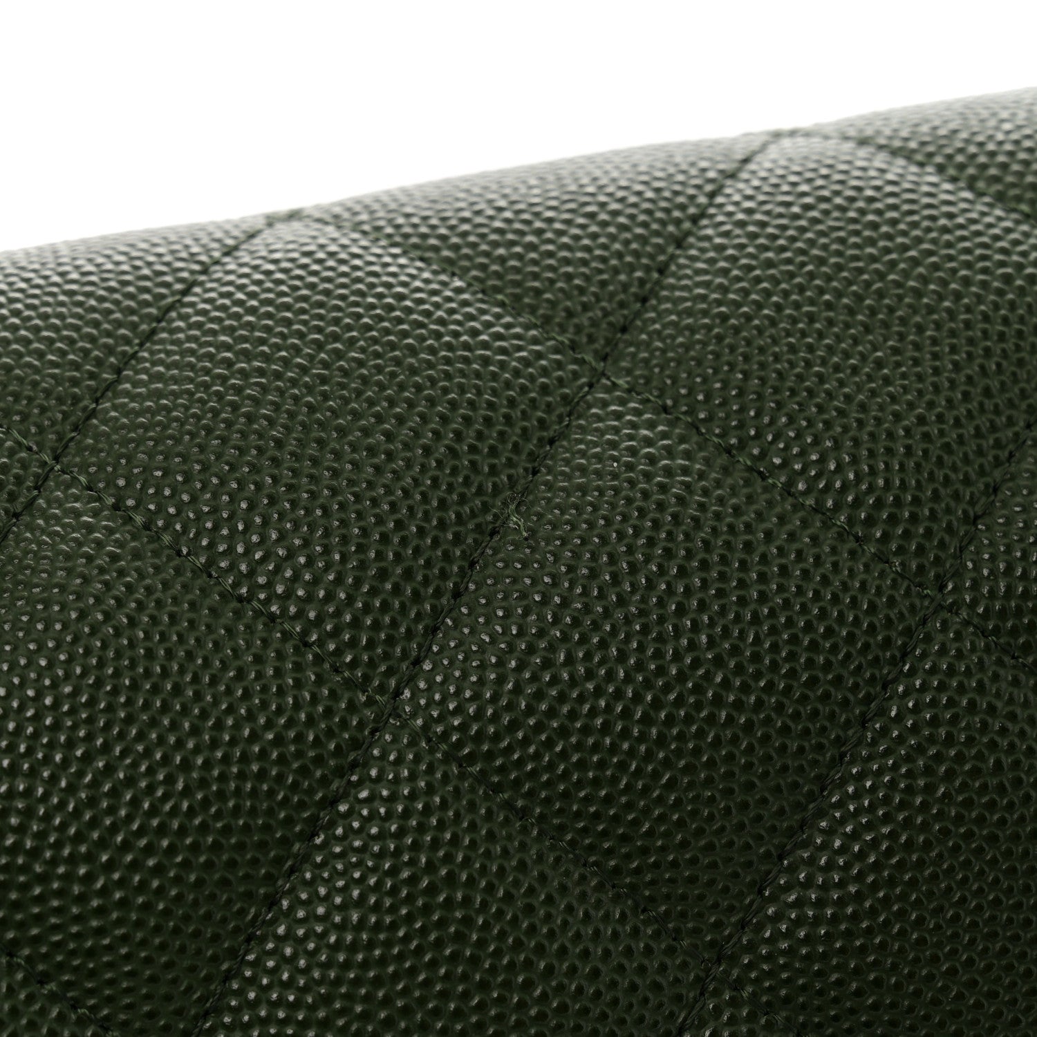 Chanel Caviar Quilted Jumbo Double Flap Green 13 of 13