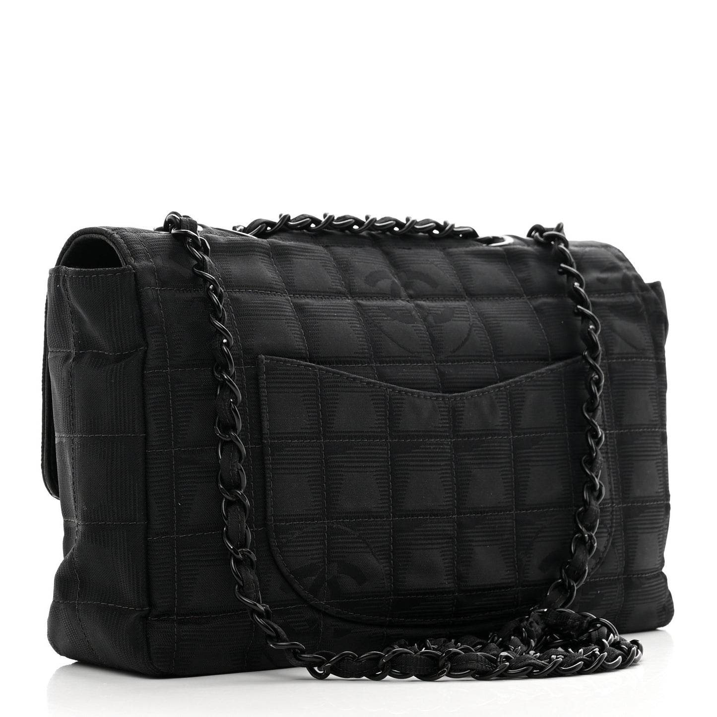 Nylon Medium Travel Flap Black