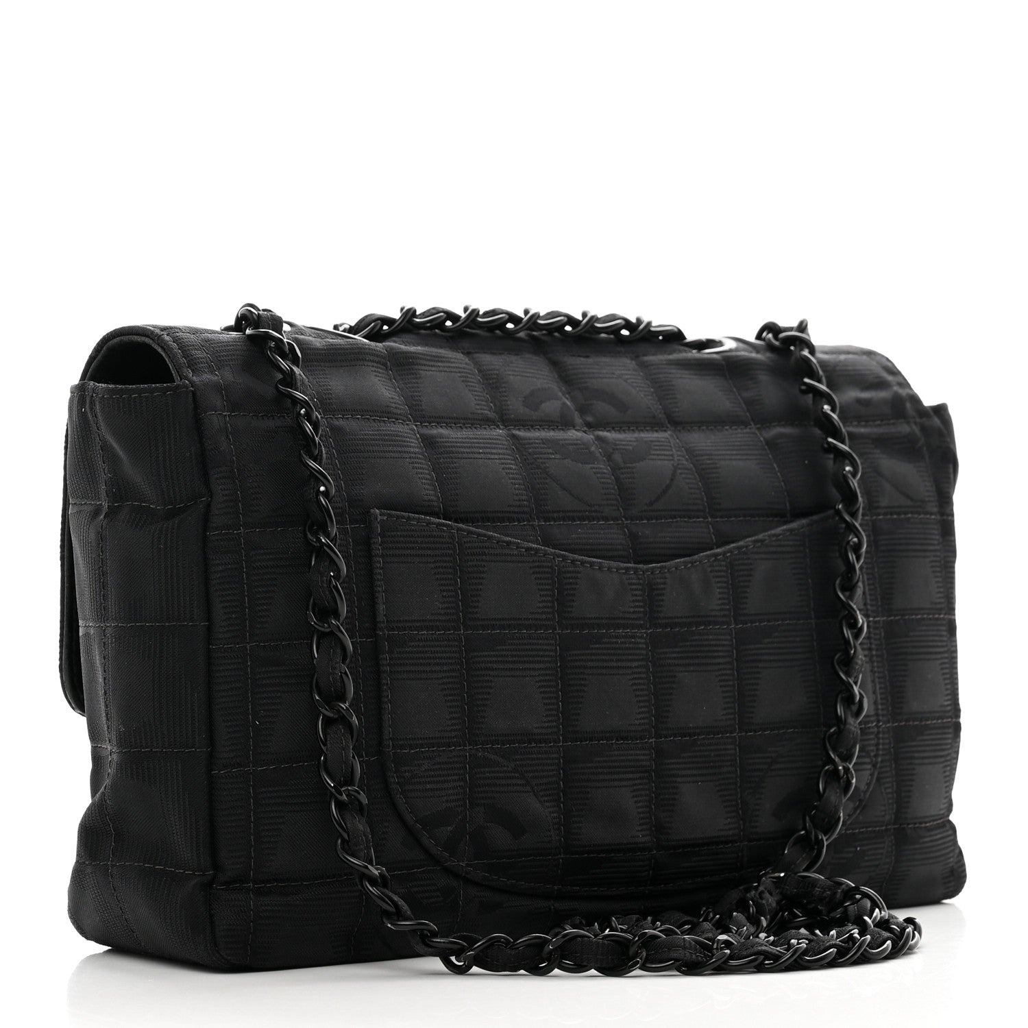 Chanel Nylon Medium Travel Flap Black 3 of 11