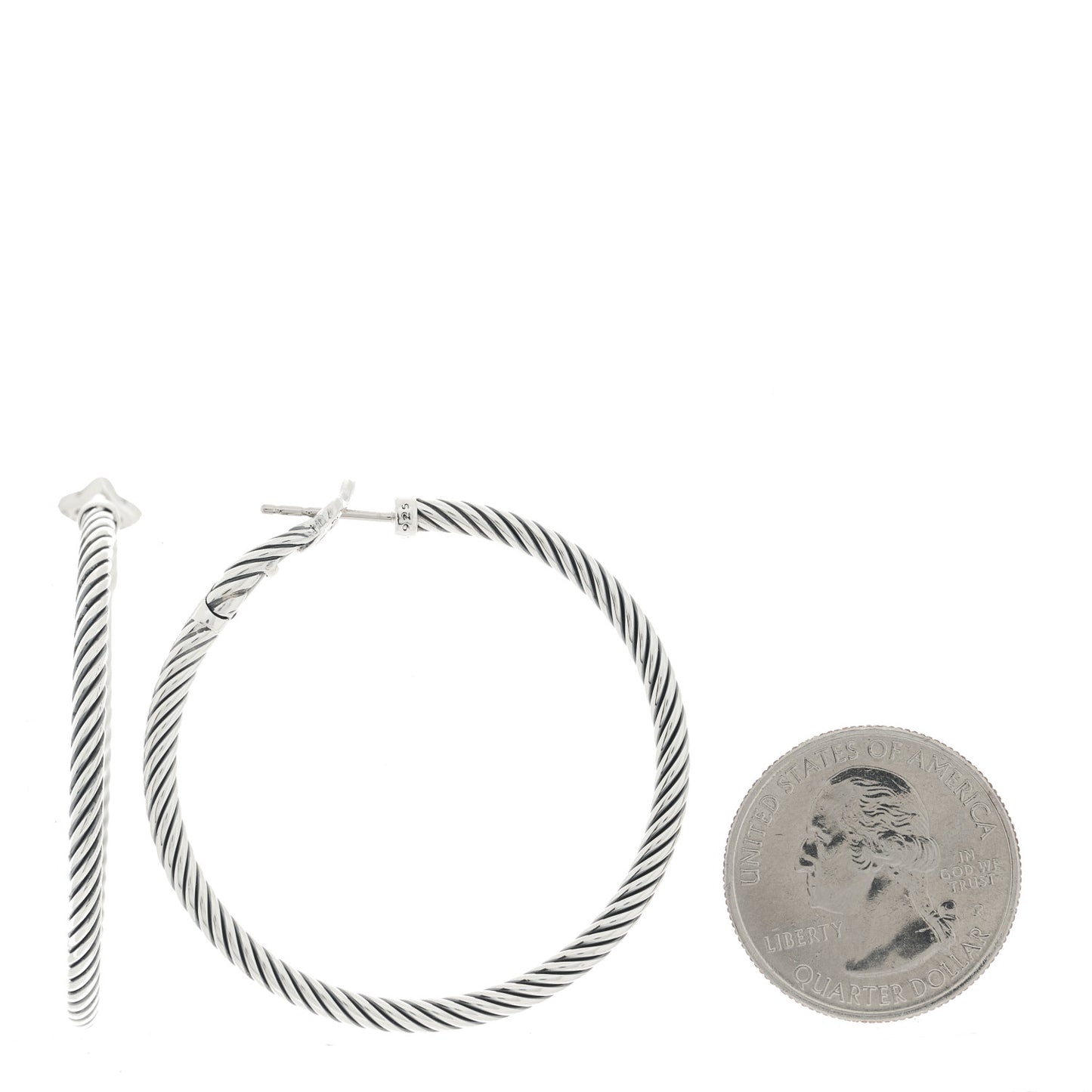 Sterling Silver Medium Cable Classics Hoop Earrings