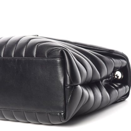 Saint Laurent Calfskin Y Quilted Monogram Medium Loulou Chain Satchel Black 12 of 13