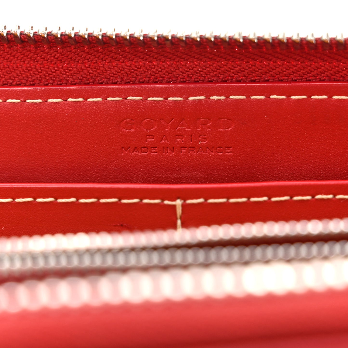 Goyardine Matignon Zip Around GM Wallet Red