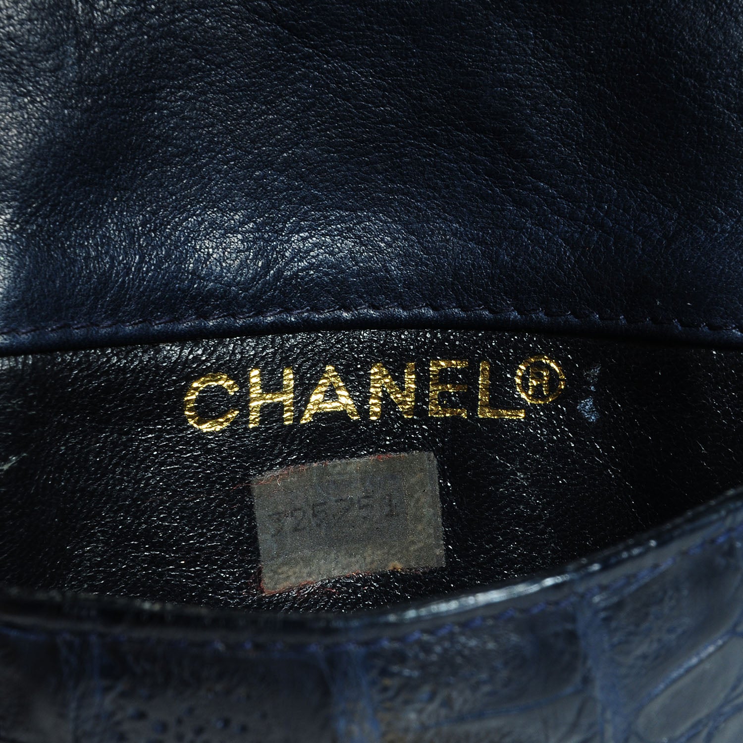 Chanel Alligator Flap Waist Belt Bag Navy Blue 6 of 7