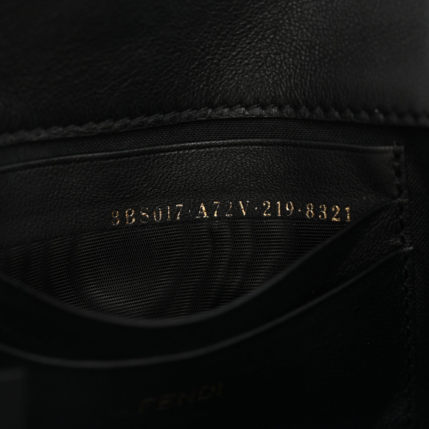 Nappa FF 1974 Embossed Mini Baguette Black