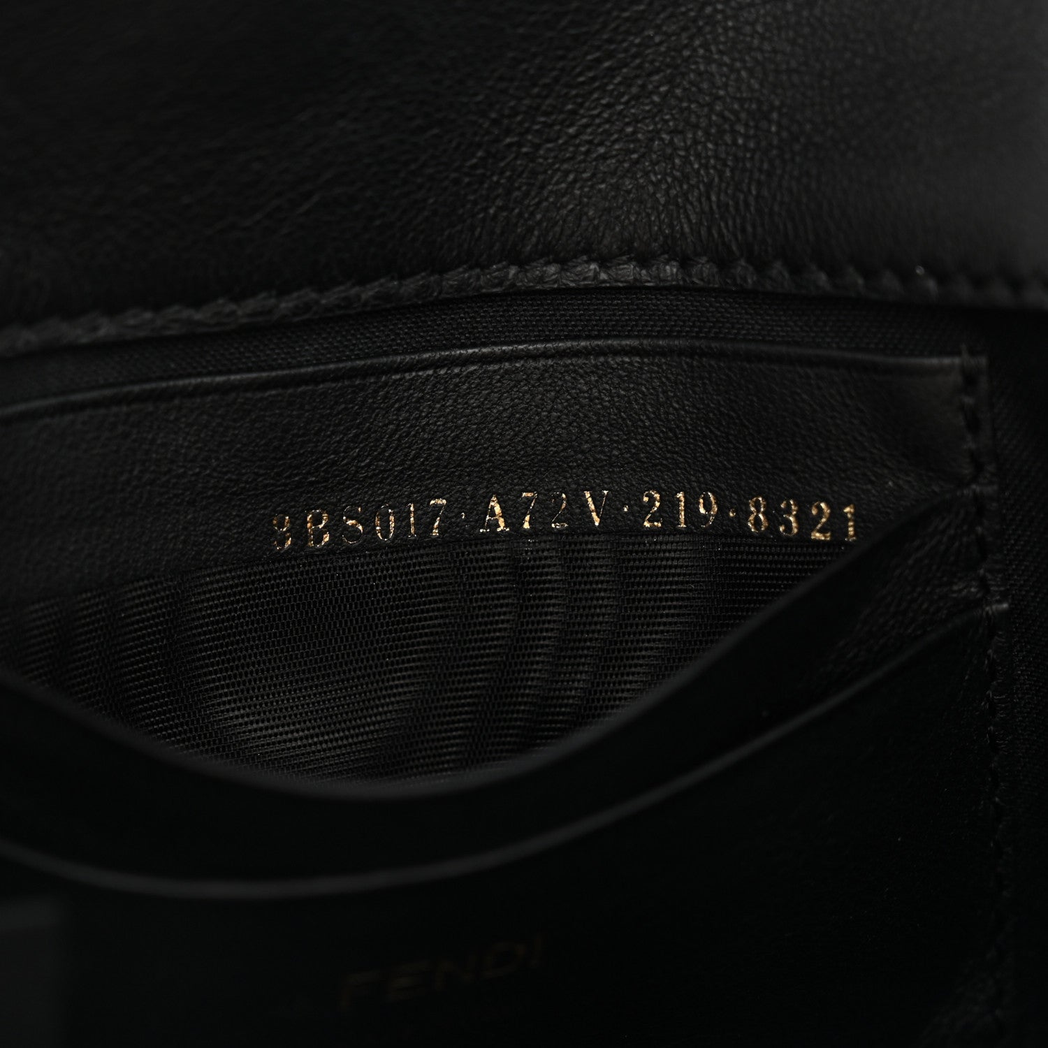 Fendi Nappa FF 1974 Embossed Mini Baguette Black 7 of 12
