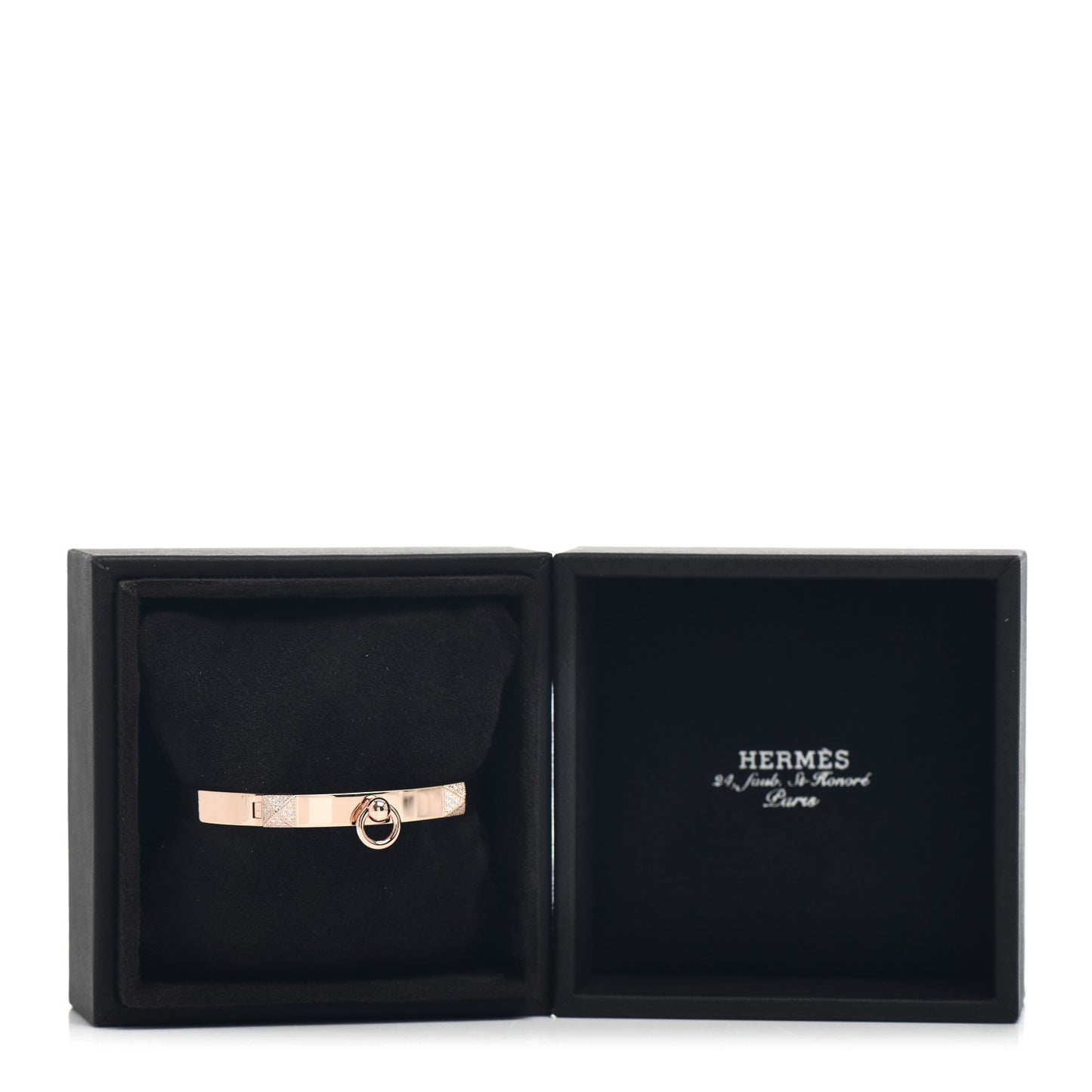 18K Rose Gold Diamond PM Collier De Chien Bracelet SH