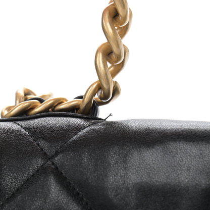 Chanel Lambskin Quilted Large Chanel 19 Flap Black 7 of 11