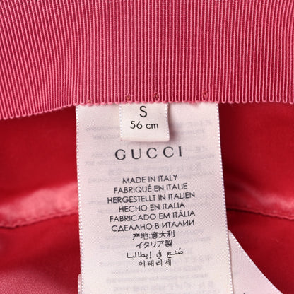Gucci Glittered Straw Grosgrain Wide Brim Hat S Gold Black 8 of 9