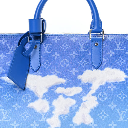 Louis Vuitton Monogram Clouds Keepall Bandouliere 50 Blue 7 of 9