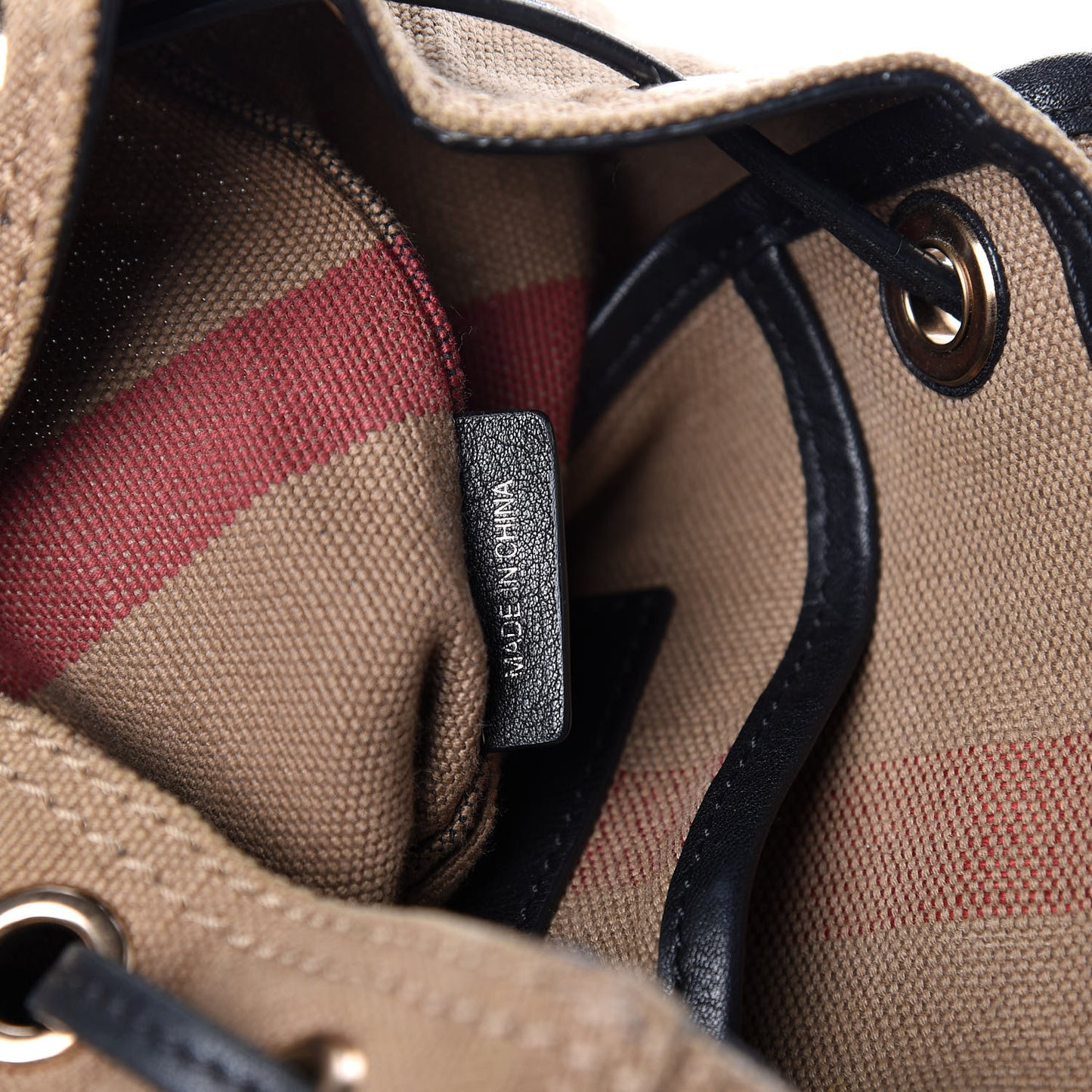 Overdyed Canvas Mega Check Medium Chiltern Backpack Black