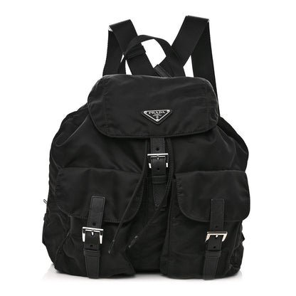 Prada Tessuto Nylon Saffiano Medium Backpack Black 1 of 9