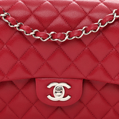 Chanel Caviar Quilted Medium Double Flap Red 8 of 9
