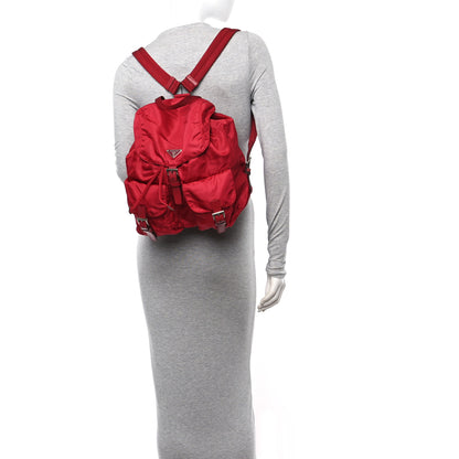 Prada Tessuto Nylon Vela Medium Backpack Cerise 2 of 13