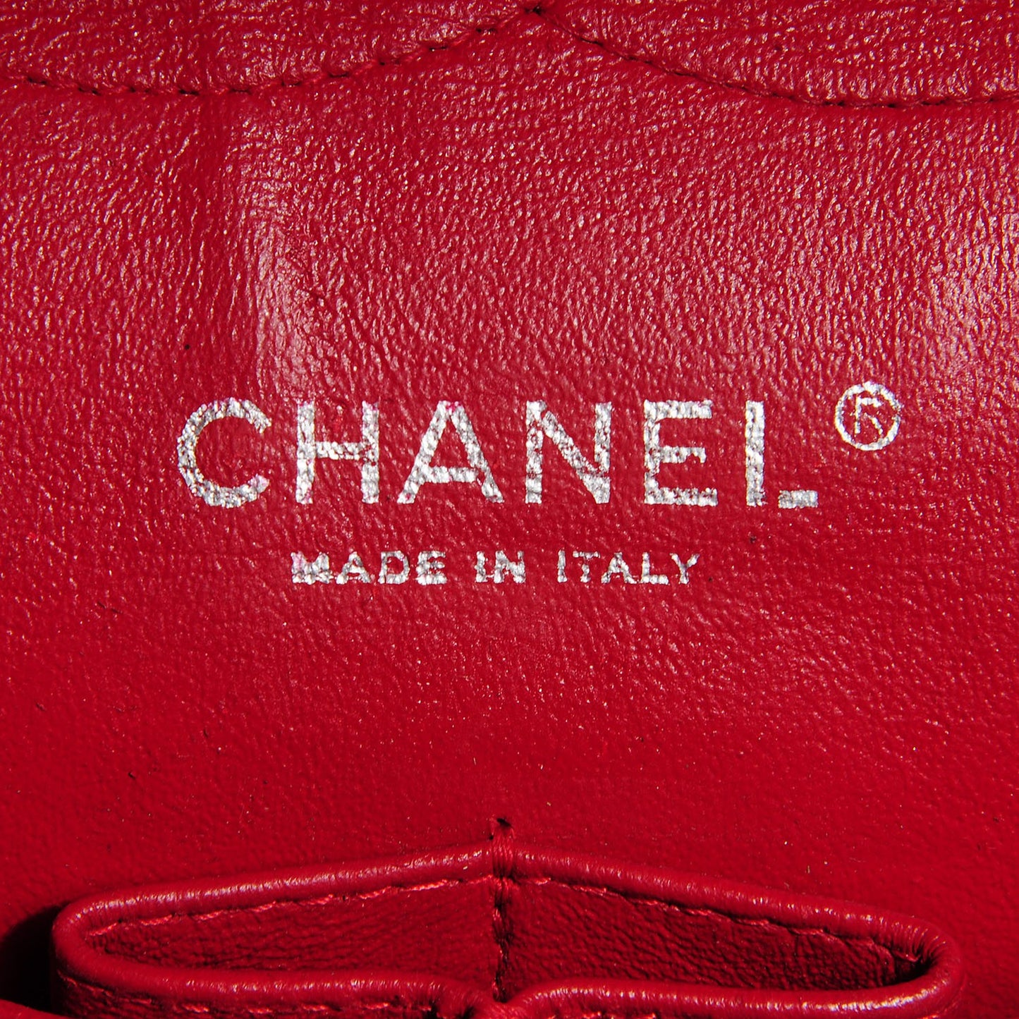 Patent Quilted Jumbo Double Flap Dark Red