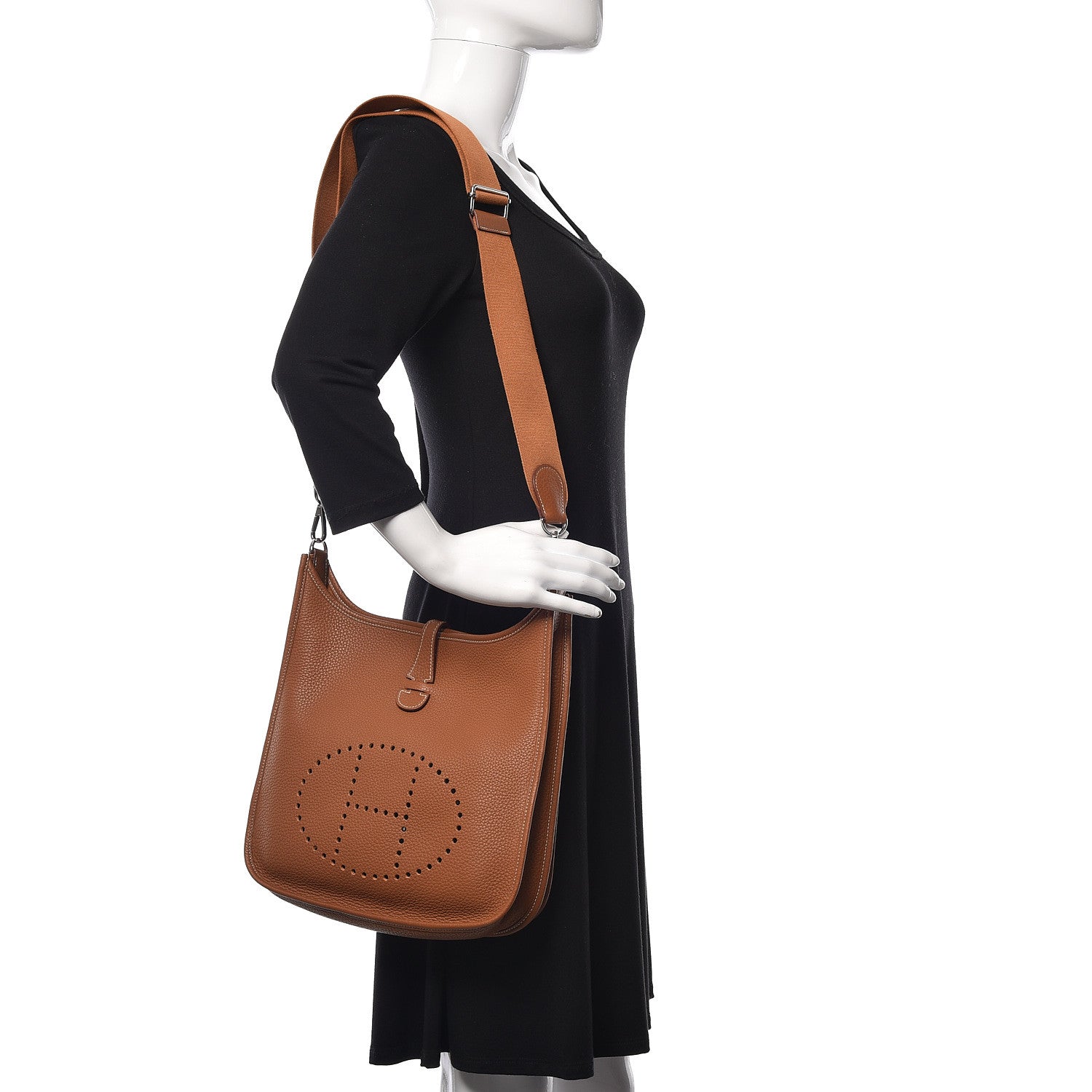 Hermes Taurillon Clemence Evelyne III PM Gold 1 of 14