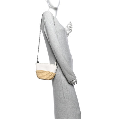 Stella McCartney Shaggy Deer Raffia Mini Shoulder Bag White 2 of 10