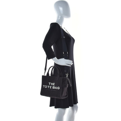 Marc Jacobs Cotton Canvas Mini The Traveler Tote Bag Black 2 of 18