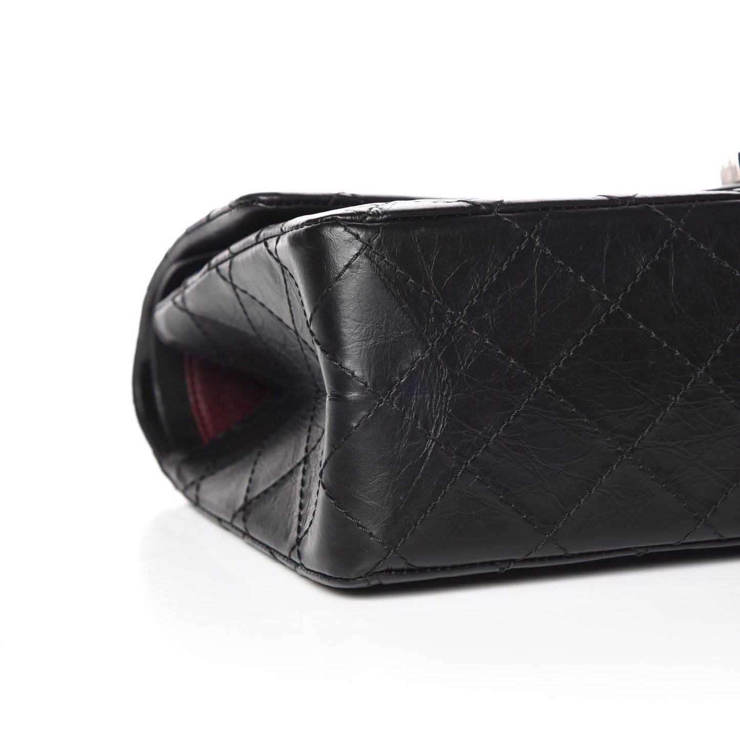 Aged Calfskin Quilted 2.55 Reissue 226 Flap Black