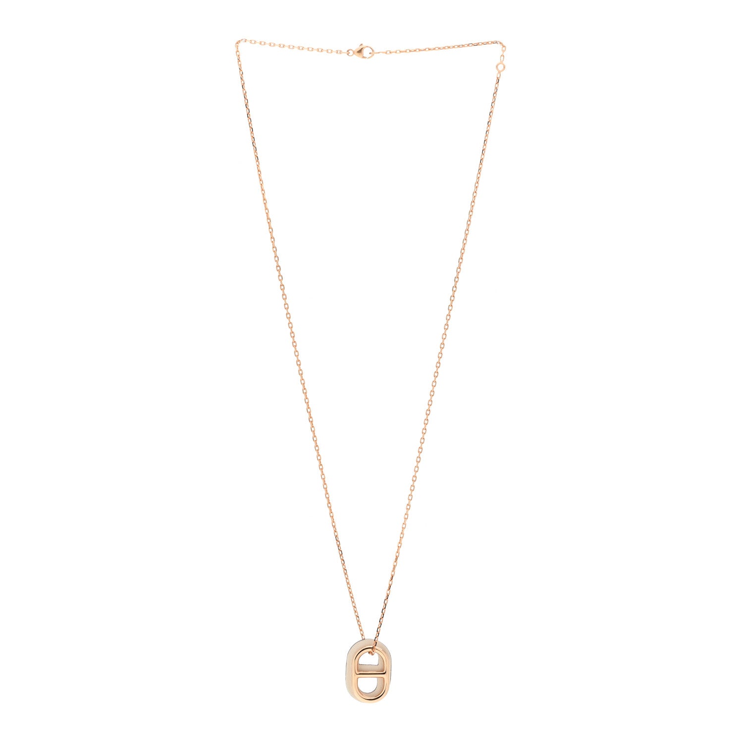 Hermes Swift O'Maillon Pendant Necklace Nata 3 of 5