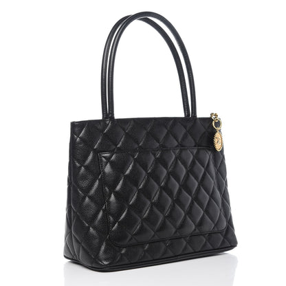 Chanel Caviar Quilted Medallion Tote Black 3 of 7