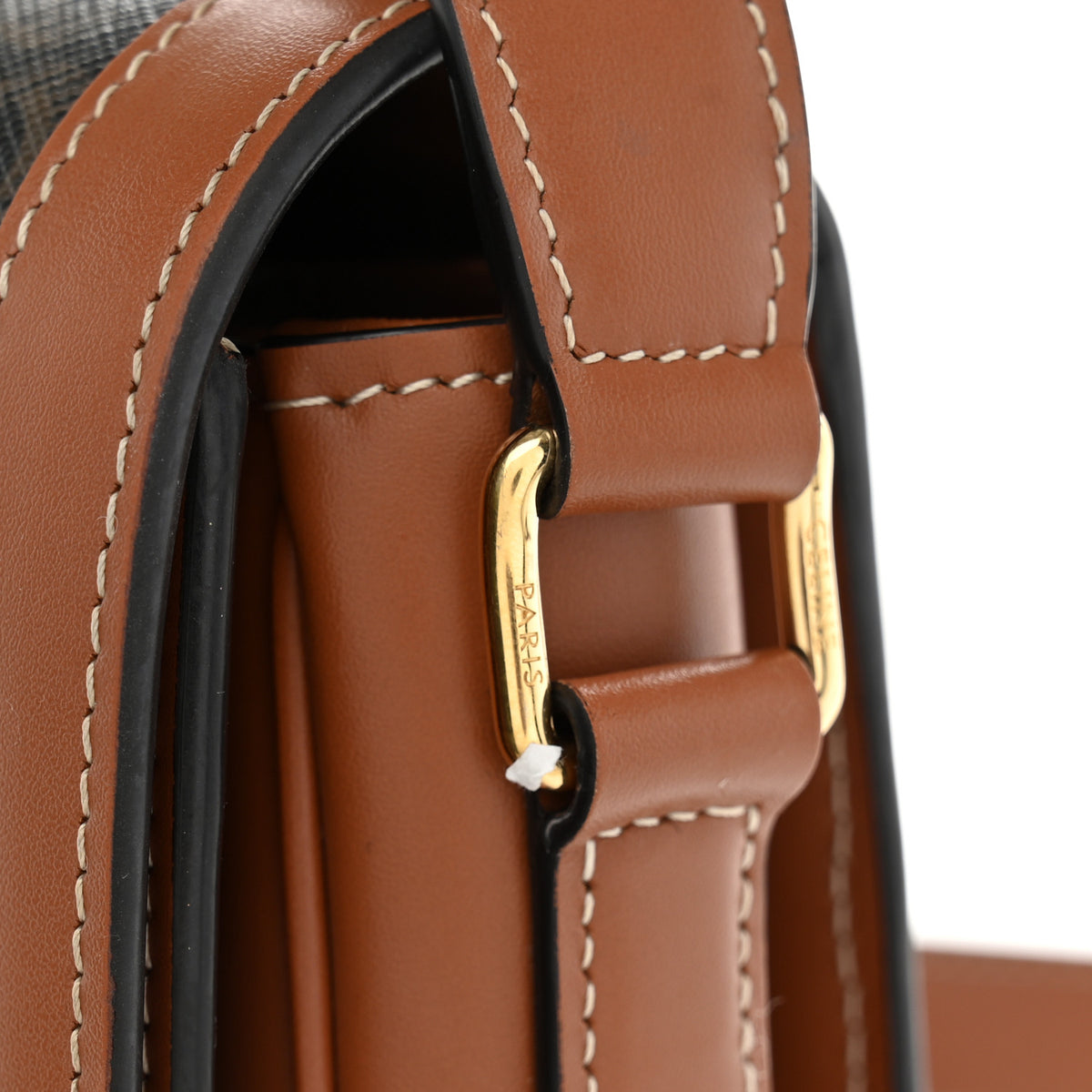 Triomphe Canvas Calfskin Medium Triomphe Bag Tan