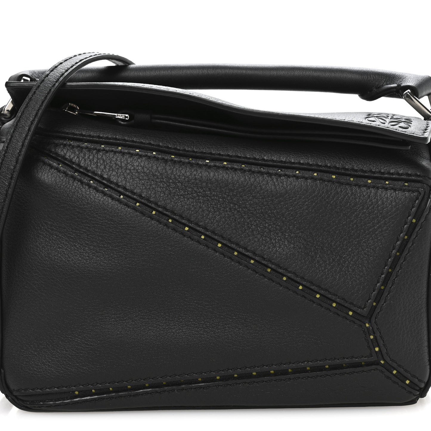 Calfskin LED Mini Puzzle Bag Black