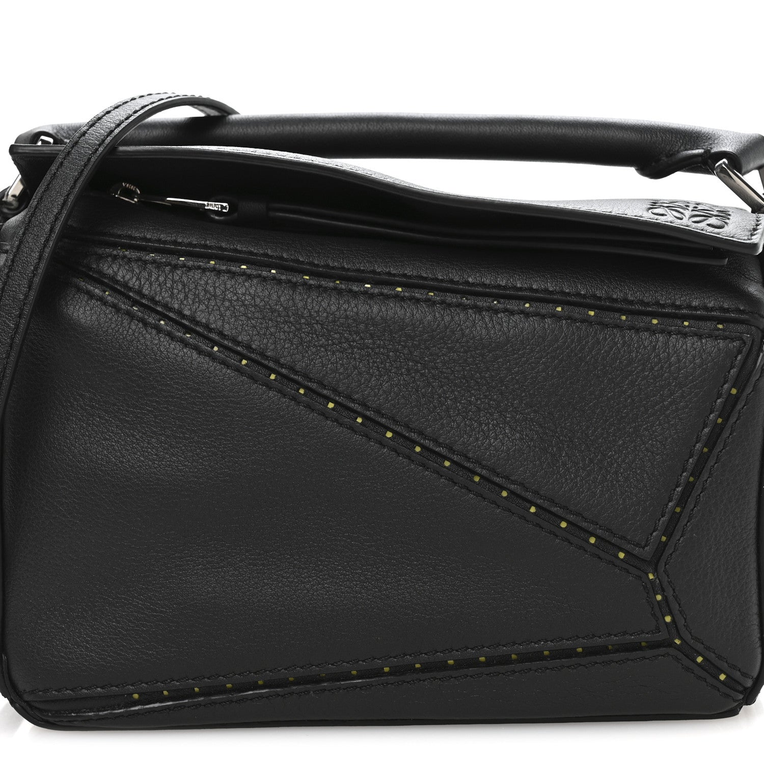 Loewe Calfskin LED Mini Puzzle Bag Black 9 of 12