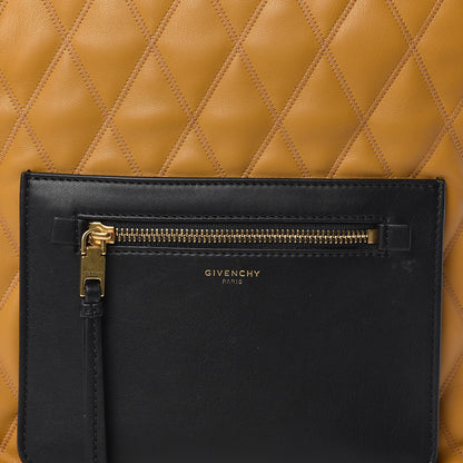 Givenchy Rubberized Canvas Quilted Duo Backpack Golden 12 of 12