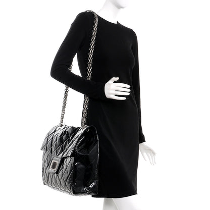 Chanel Vinyl Quilted XXL Reissue Flap Black 2 of 10