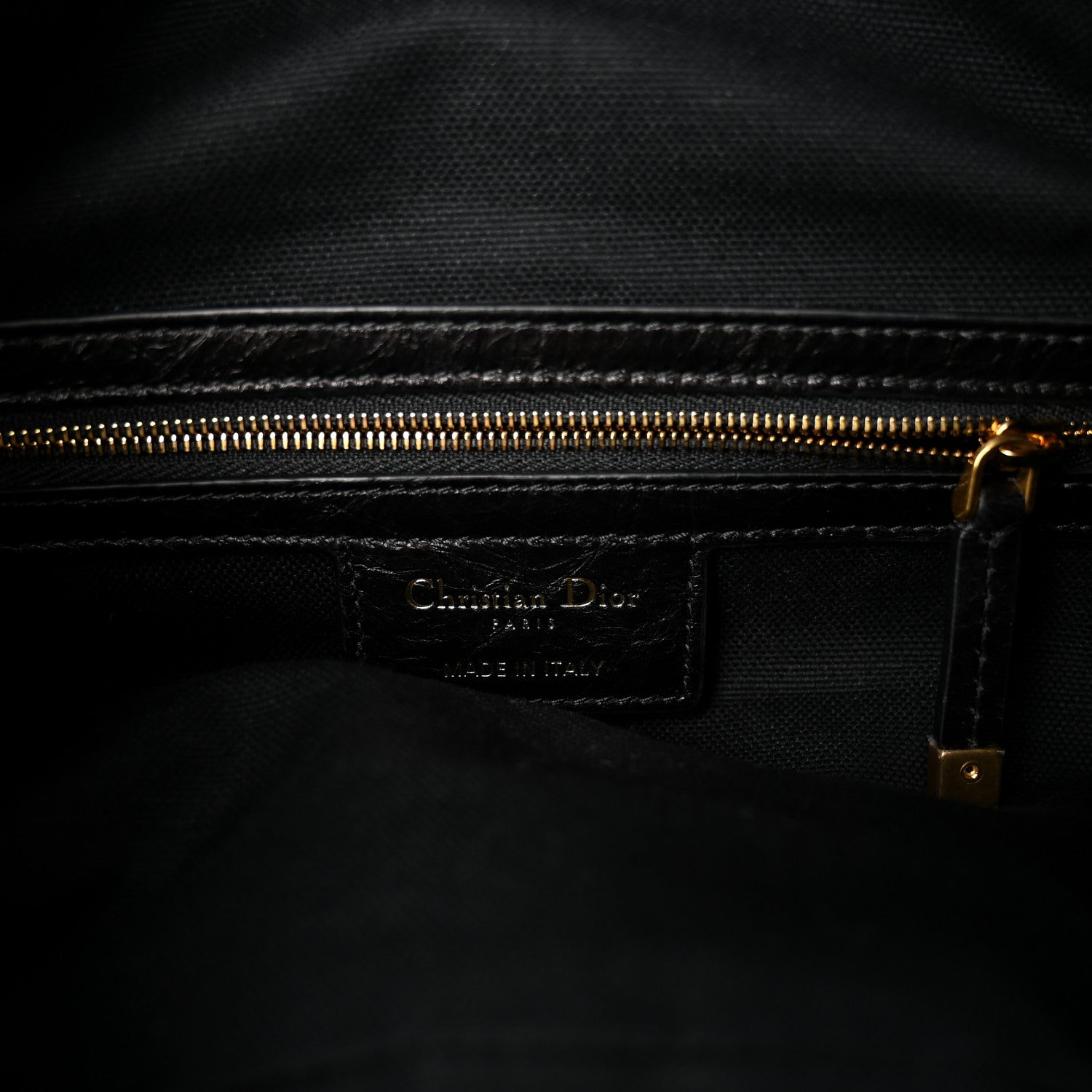 Christian Dior Crinkled Calfskin Macrocannage Small D-Journey Bag Black 6 of 10