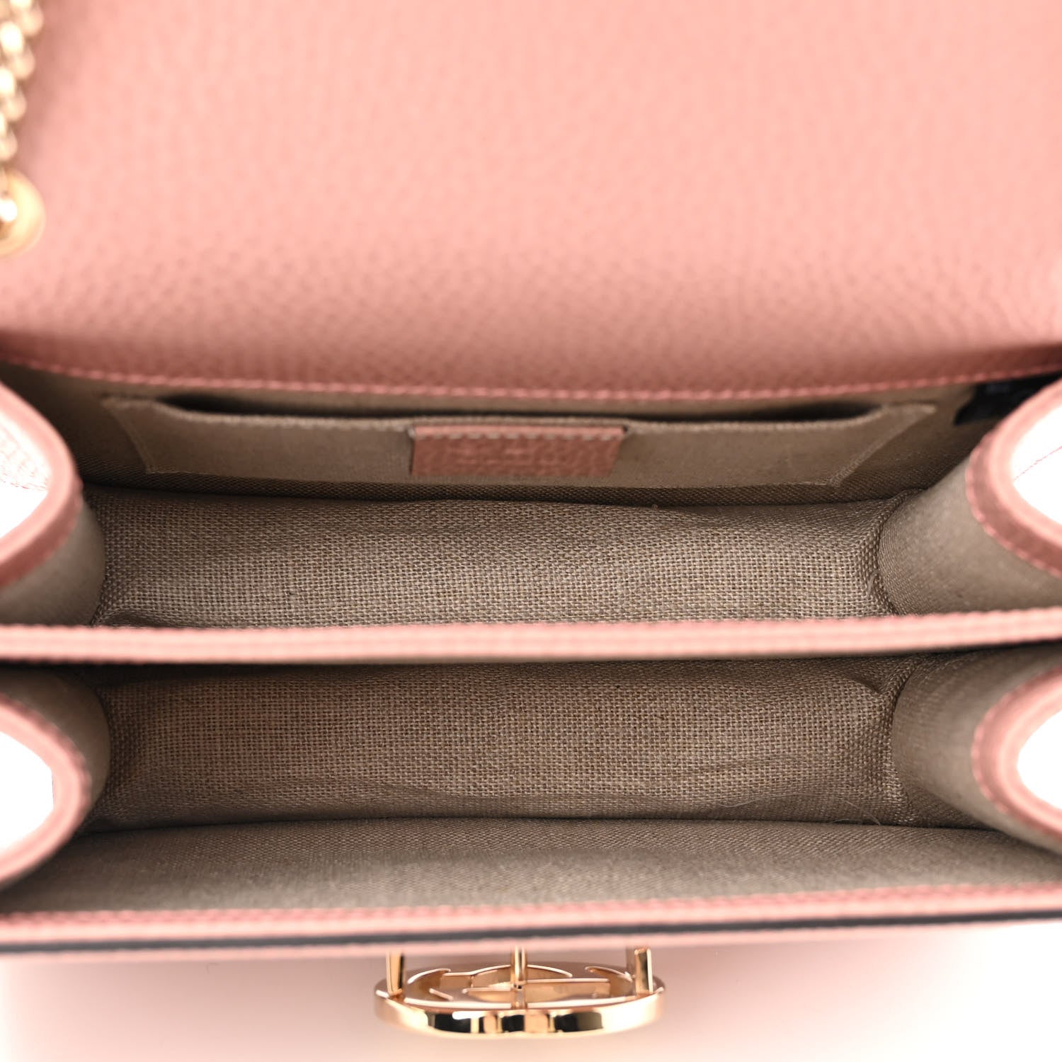 Gucci Dollar Calfskin Small Interlocking G Shoulder Bag Soft Pink 5 of 10
