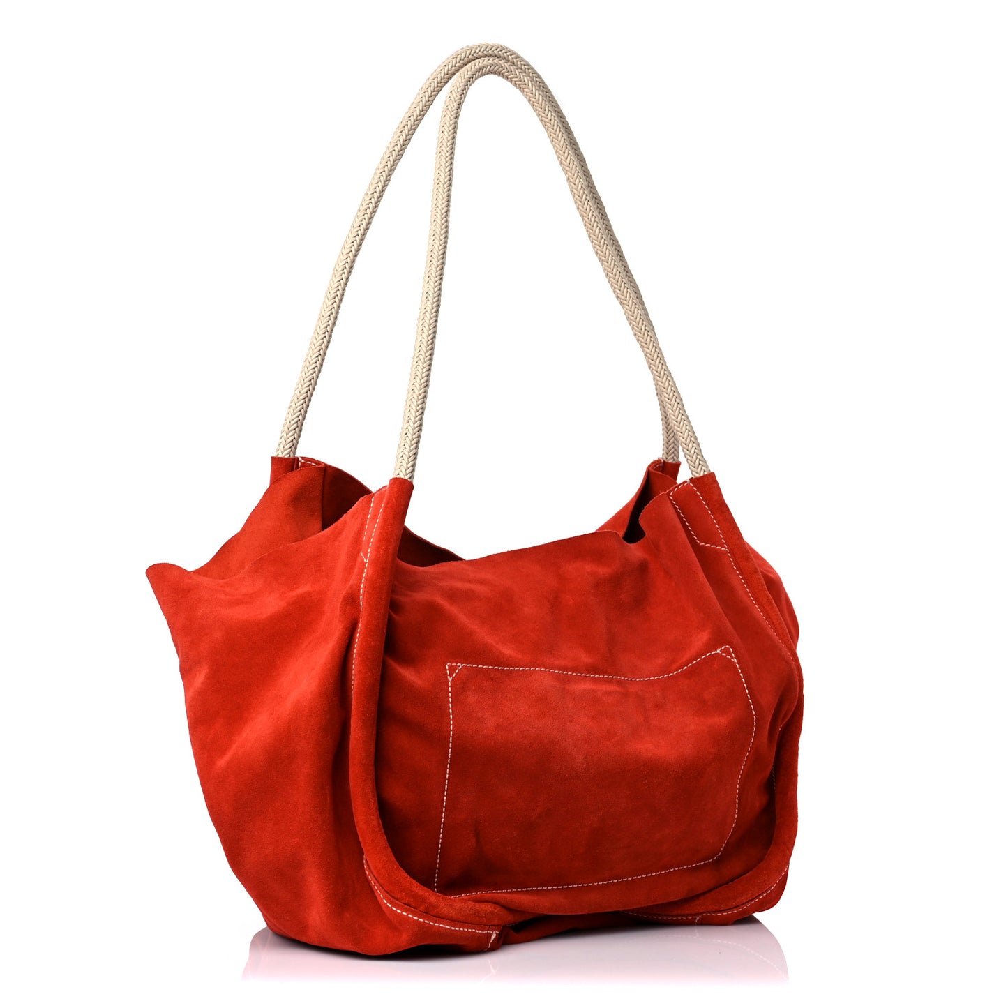 Suede XL Tote Red