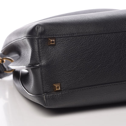 MCM Grained Calfskin Large Milla Hobo Black 13 of 14