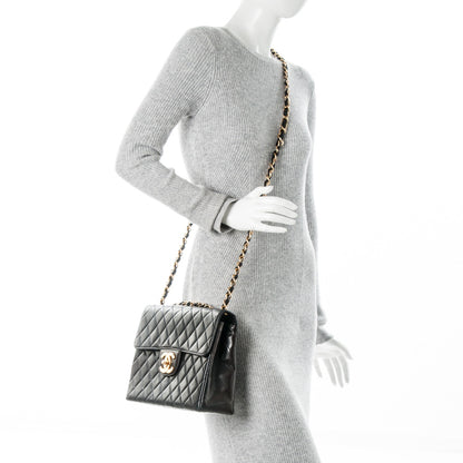 Chanel Lambskin Quilted Jumbo Single Flap Black 2 of 8
